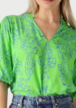 groene jansen amsterdam blouses leonie blouse wp 199 3/4 puffed sleeve