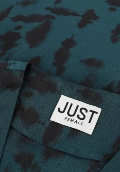 groene just female midi jurk fallow dress