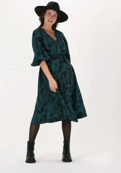 groene just female midi jurk fallow dress