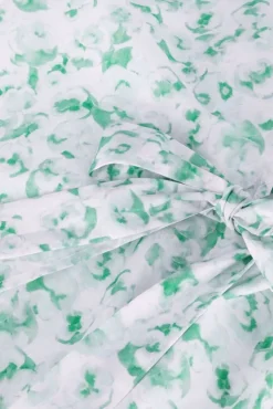 groene just female mini jurk garden wrap dress