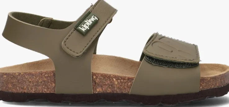 groene kipling platte sandalen guy