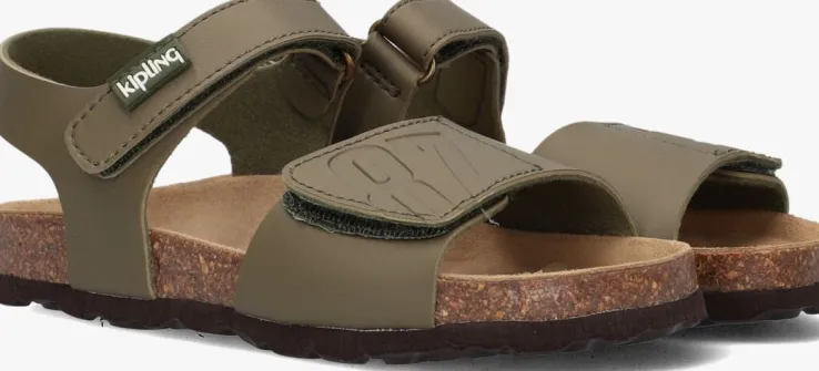 groene kipling platte sandalen guy