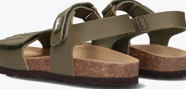 groene kipling platte sandalen guy