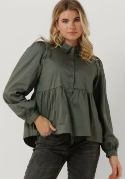 groene levete room blouses lr-isla solid 64 shirt