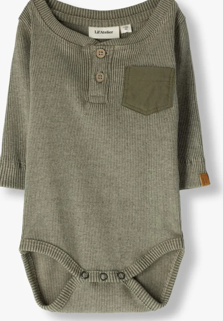 groene lil' atelier rompers nbmbarbar ls slim body lil