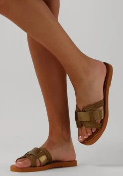 groene lina locchi slippers met koord slipper