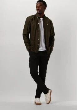 groene lyle & scott casual overhemd plain oxford shirt