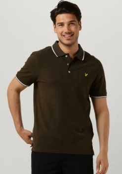 groene lyle & scott polo tipped polo shirt