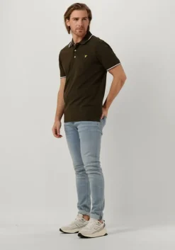 groene lyle & scott polo tipped polo shirt