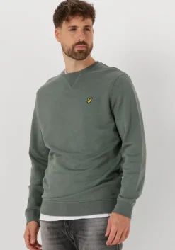 groene lyle & scott trui crew neck sweatshirt