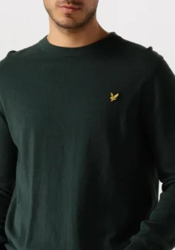 groene lyle & scott trui cotton merino crew neck jumper