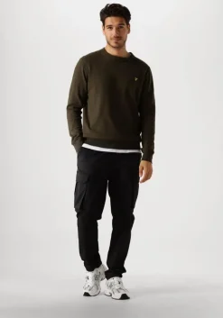 groene lyle & scott trui cotton merino crew neck jumper