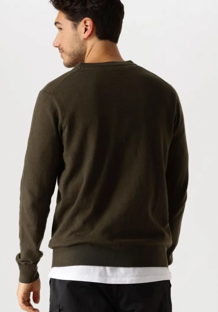 groene lyle & scott trui cotton merino crew neck jumper