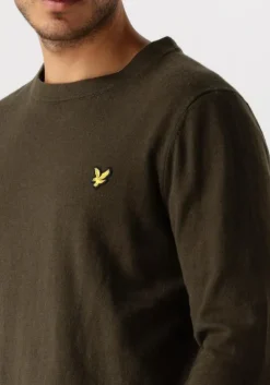 groene lyle & scott trui cotton merino crew neck jumper