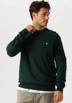groene lyle & scott trui lambswool blend crew neck jumper