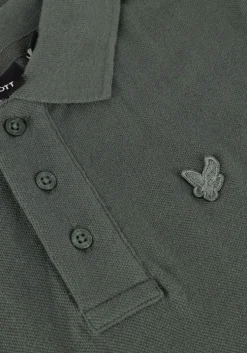 groene lyle & scott t-shirt linen polo shirt