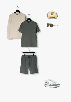 groene lyle & scott t-shirt linen polo shirt