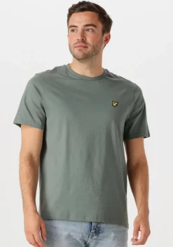 groene lyle & scott t-shirt plain t-shirt