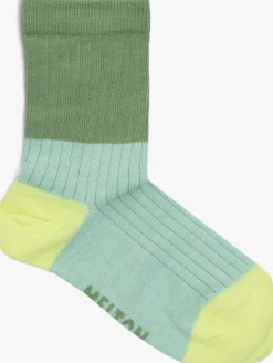 groene melton sokken block colour socks