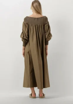 groene mes demoiselles maxi jurk parimar