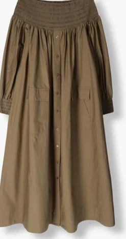 groene mes demoiselles maxi jurk parimar