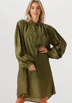 groene mes demoiselles maxi jurk felicia
