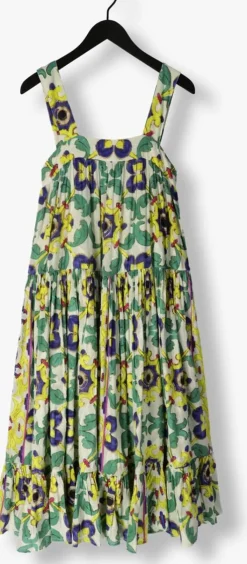 groene mes demoiselles midi jurk cally