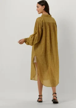 groene mes demoiselles midi jurk shirt diane