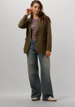 groene modström tops & t-shirts krewmd ls top