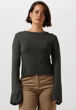 groene modström tops & t-shirts ivonnemd flared o-neck