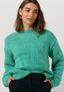 groene modström trui grovermd o-neck