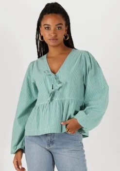 groene neo noir blouses esmee small stripe blouse