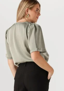 groene neo noir blouses largo heavy sateen blouse