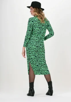 groene neo noir midi jurk vogue simple leo dress