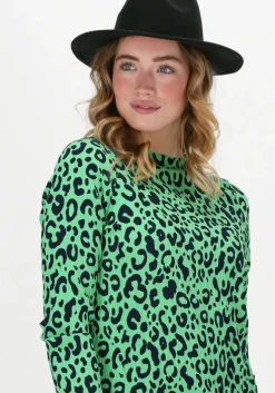 groene neo noir midi jurk vogue simple leo dress