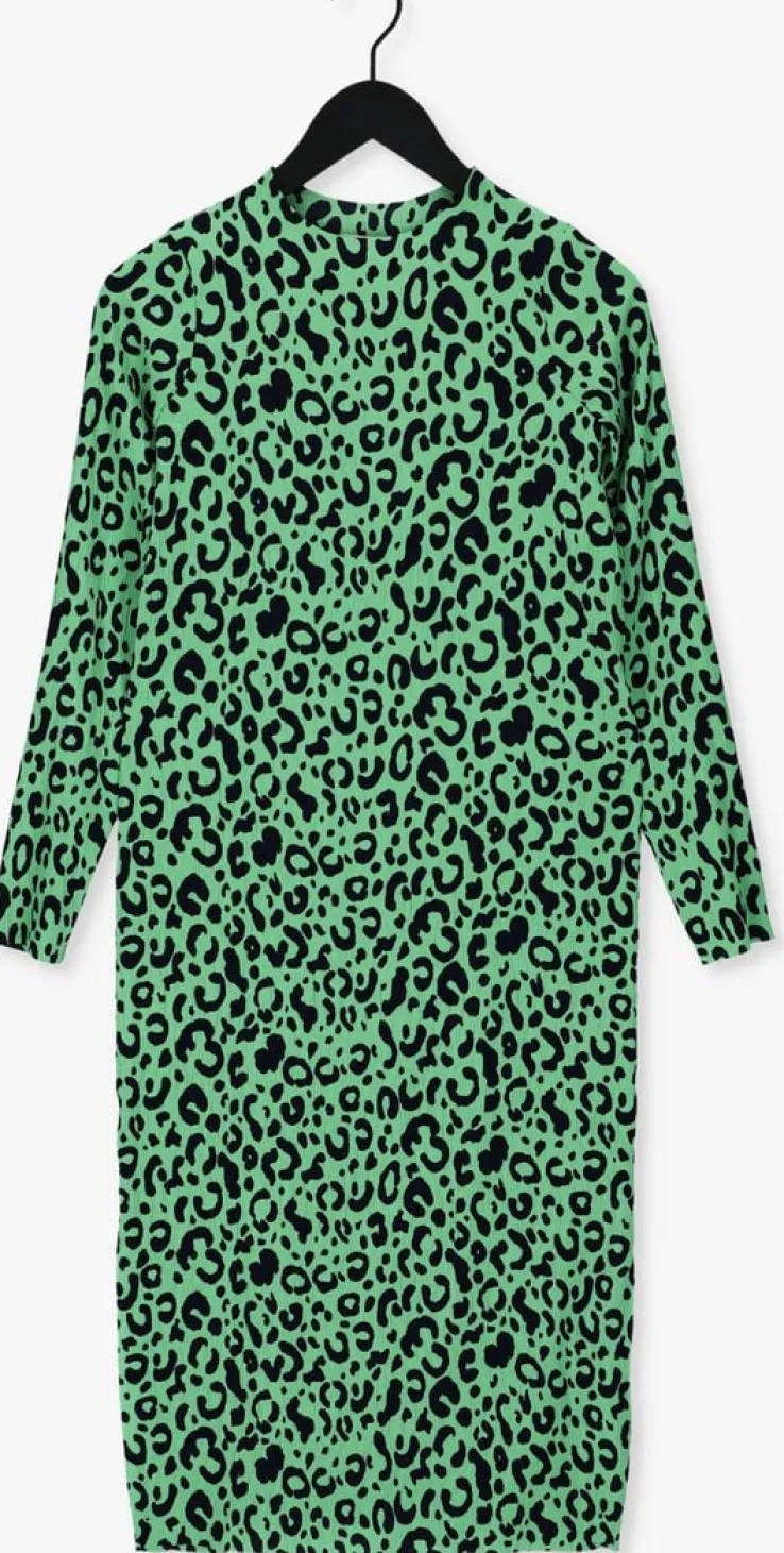 groene neo noir midi jurk vogue simple leo dress