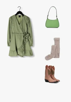 groene nik & nik mini jurk lennox dress