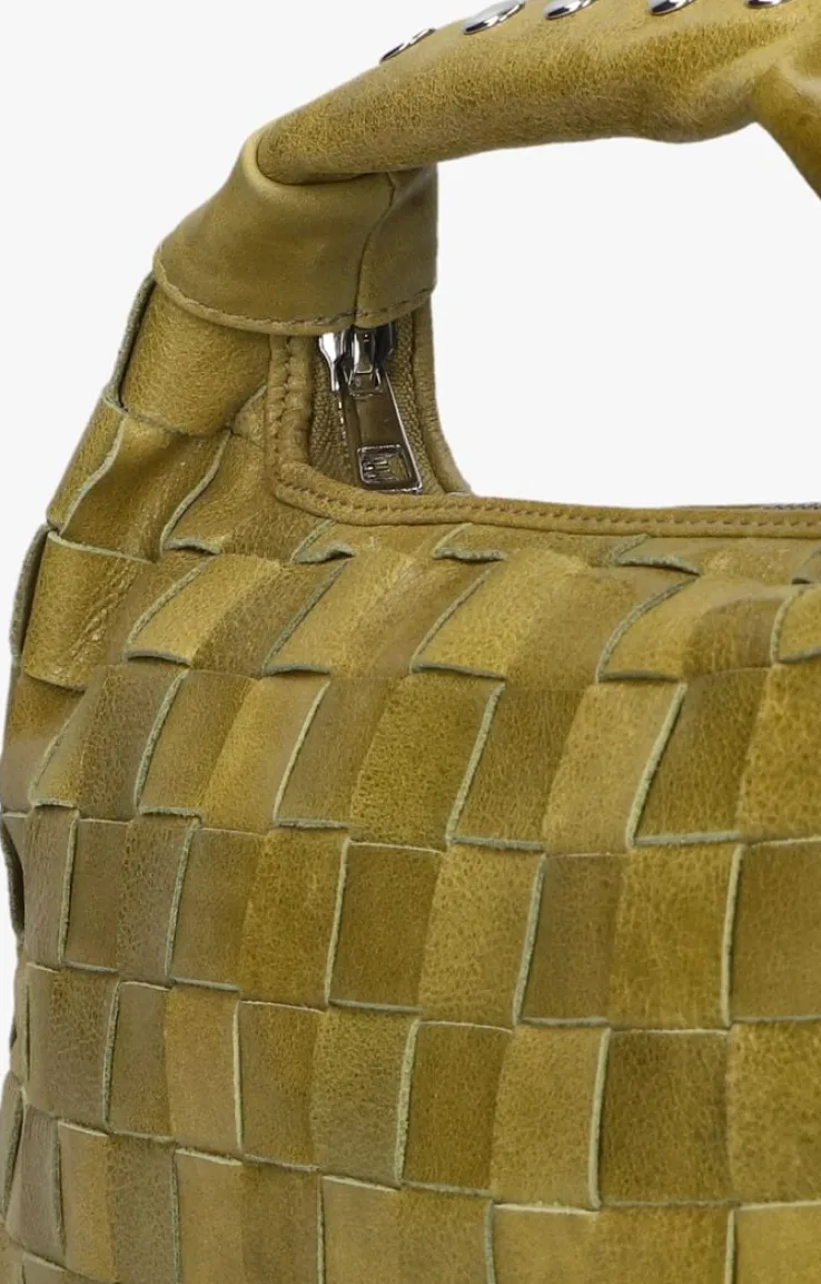 groene núnoo schoudertas dandy braided village