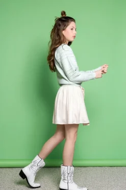 groene nobell trui kamile girls knitted soft sweater