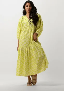 groene notre-v maxi jurk nv-dente midi dress