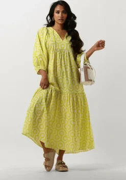 groene notre-v maxi jurk nv-dente midi dress