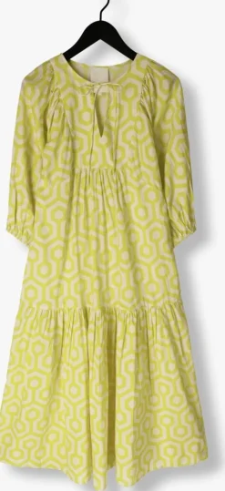 groene notre-v maxi jurk nv-dente midi dress