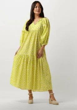 groene notre-v maxi jurk nv-dente midi dress