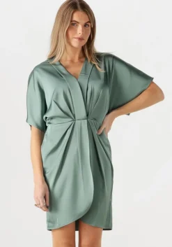 groene notre-v mini jurk nv-fonda
