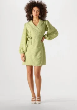 groene notre-v mini jurk nv-fortune