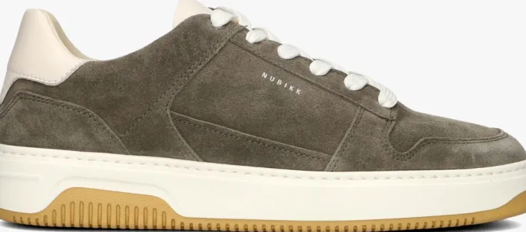 groene nubikk lage sneakers basket court miele