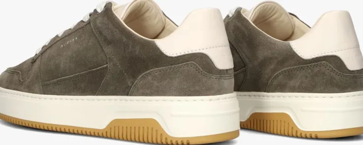 groene nubikk lage sneakers basket court miele