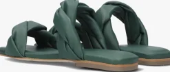 groene nubikk slippers square twist
