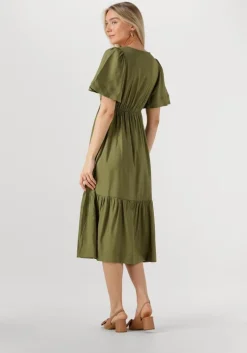 groene object midi jurk objceline 2/4 lo dress 138