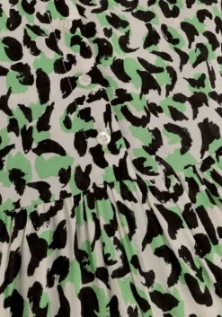 groene object midi jurk objisabella 2/4 dress